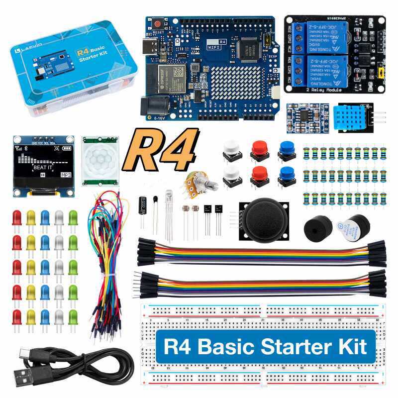 Sensor Kit Arduino - UNO R4 WiFi-kompatibles Entwicklungs-Starter-Kit mit Sensoren