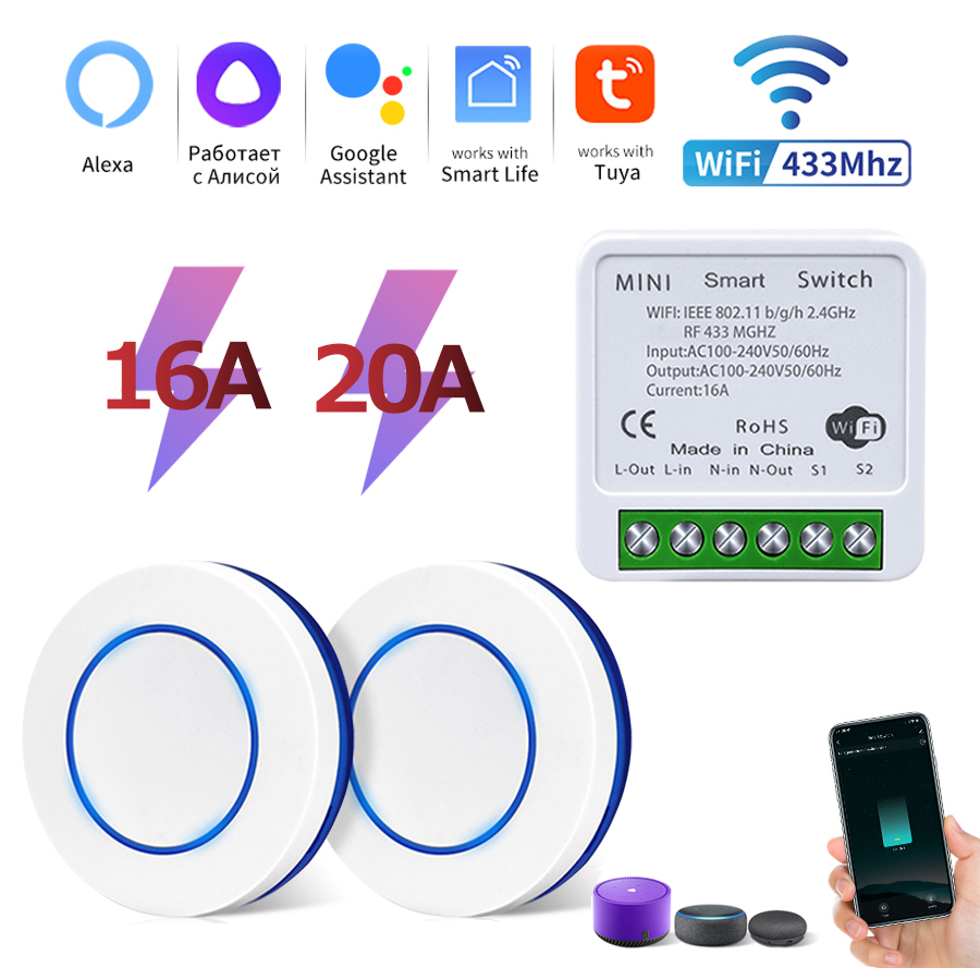 Tuya Wifi Smart Switch RF 433  – Smart Light Switch Wifi Bewertung und Preis